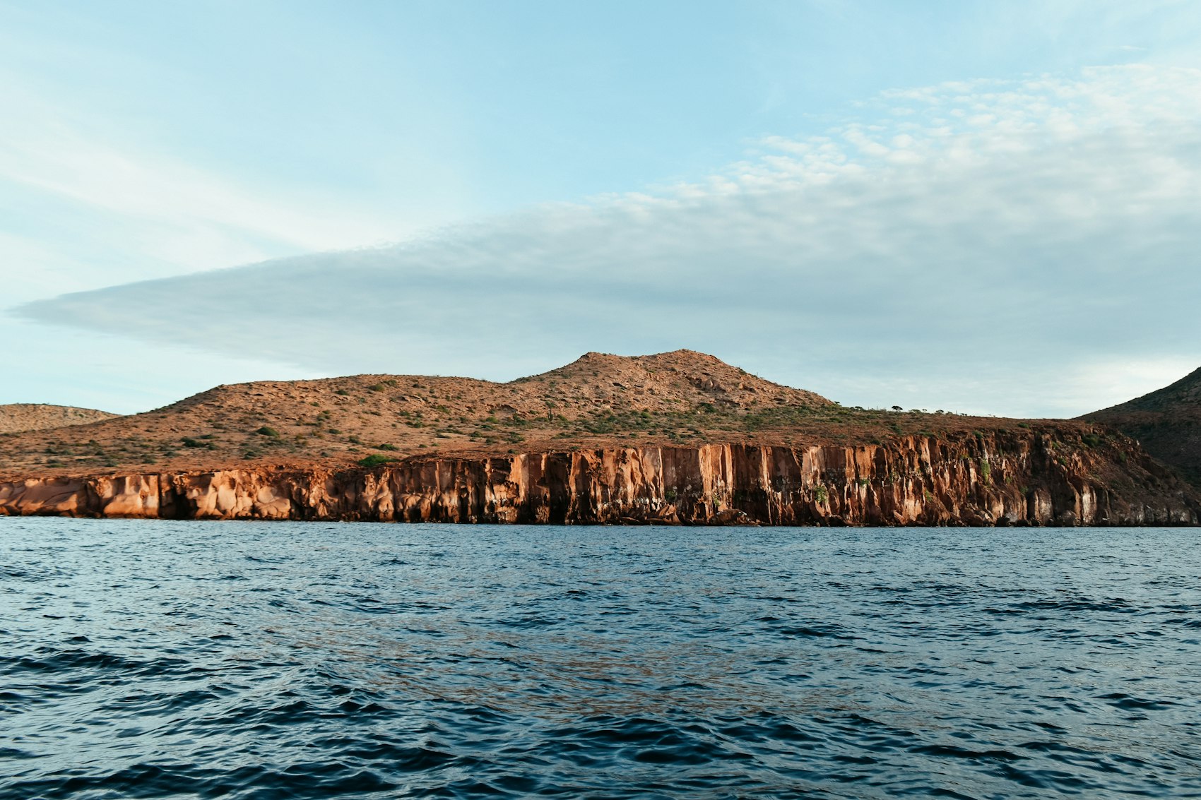 The blue water of the Sea of Cortez
