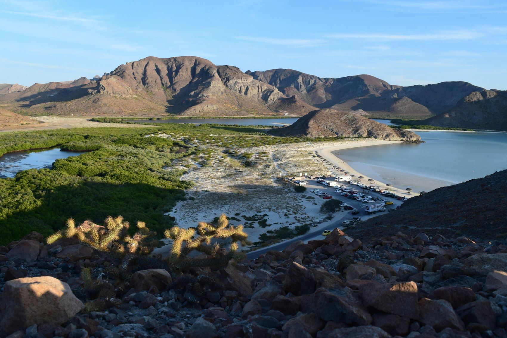 The turquoise shallows of Balandra near La Paz