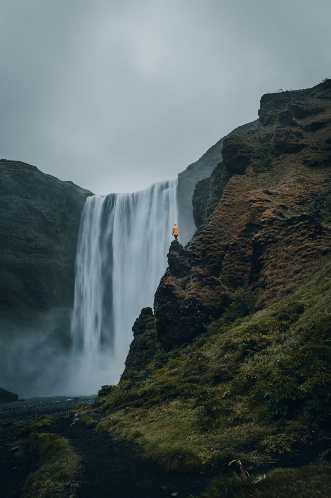 Raw Icelandic landscape under open sky